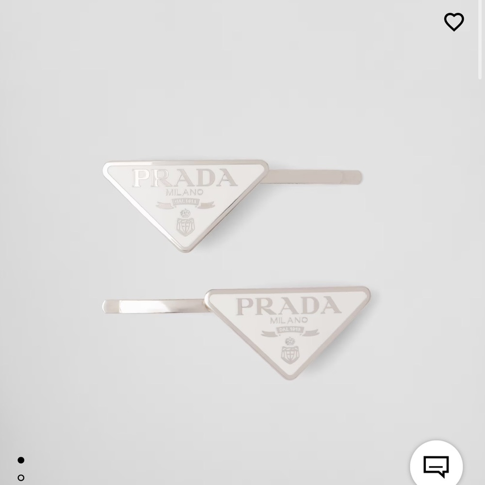 Prada Cream Triangle Hair Clips